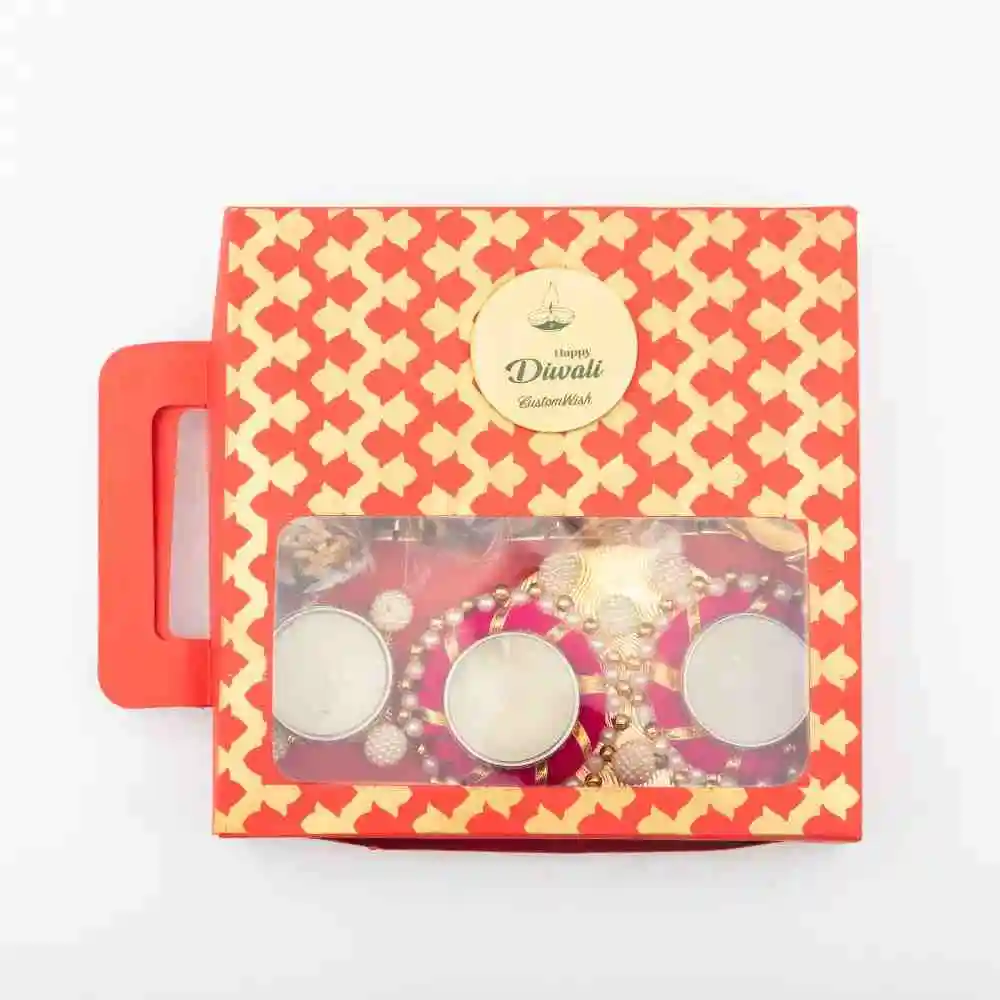 Festive Office Hamper with Dry Fruits and T-Light